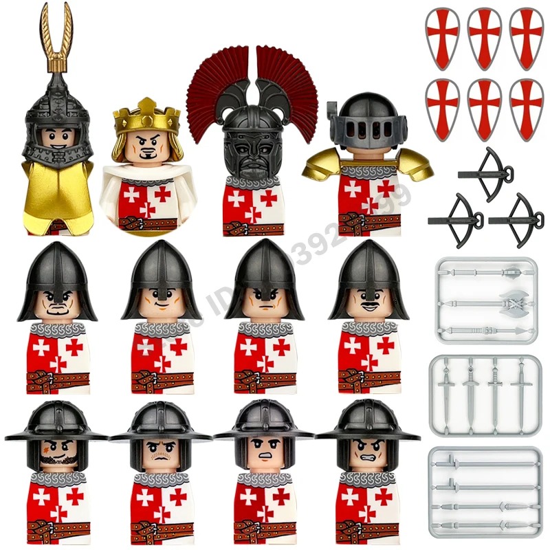 Lego Set Technic - Caballeros Templarios, Guerreros Romanos, Figuras Militares
