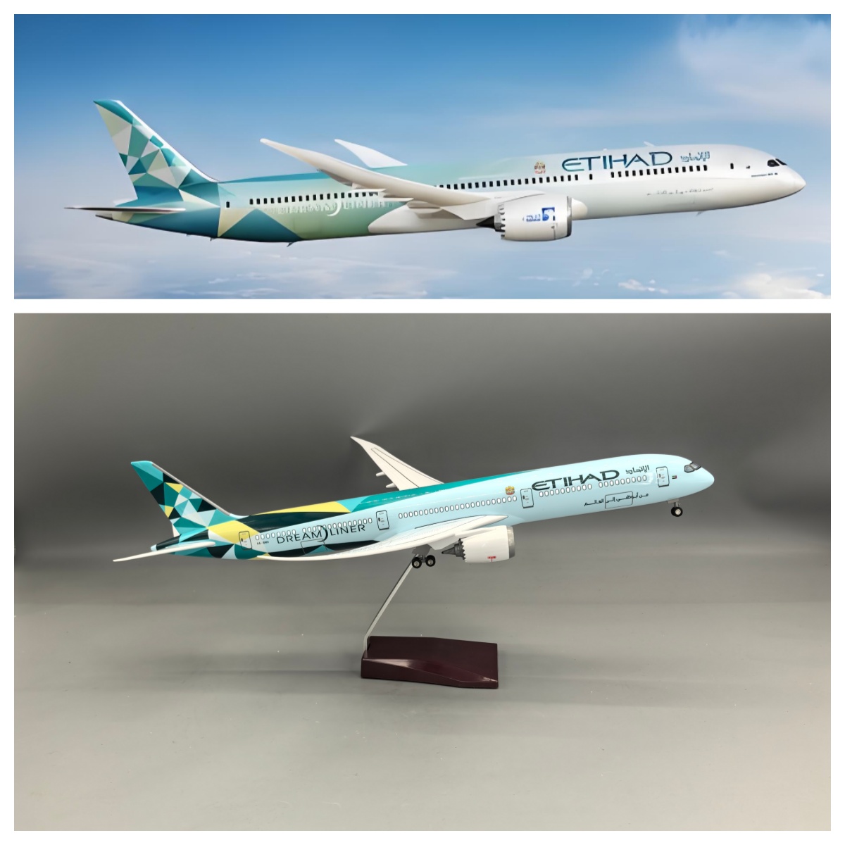 Avión a escala 1/145 Etihad B7 - Model Airplane Plastic reseña y precio