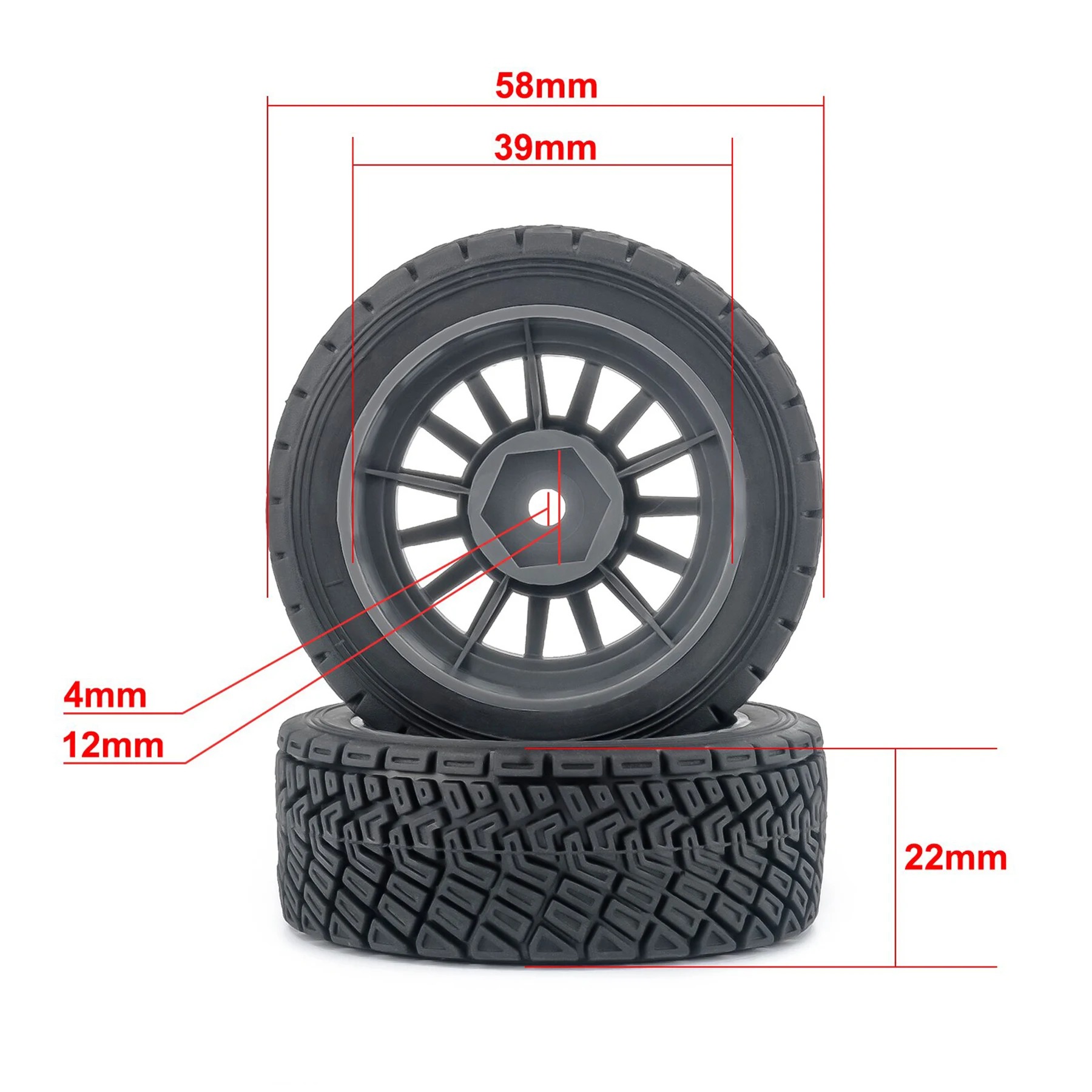 4 Neumáticos de rally RC WRC 1 - Tamiya Model Rc Car reseña y precio